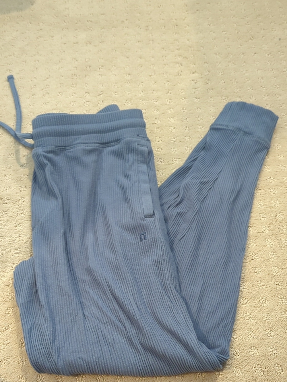 Tommy John Blue Ribbed Track Joggers